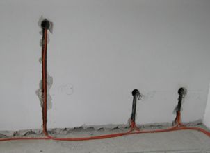 Прокладка 5ти жильного кабеля в штробе